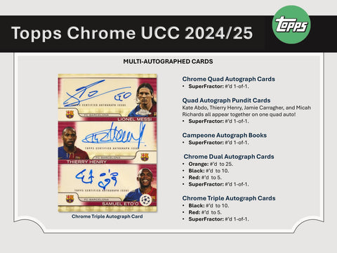 2024/25 Topps Chrome UEFA Club Competitions Soccer Hobby Jumbo