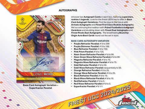 2024/25 Topps UEFA Club Competitions Finest Soccer Hobby