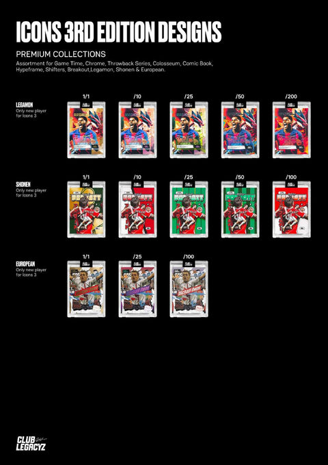 2026 Club Legacyz Icons Soccer Third Edition Hobby
