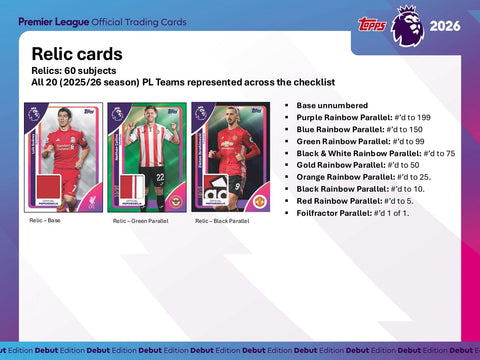 2025/26 Topps Premier League EPL Soccer Hobby