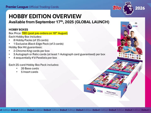 2025/26 Topps Premier League EPL Soccer Hobby