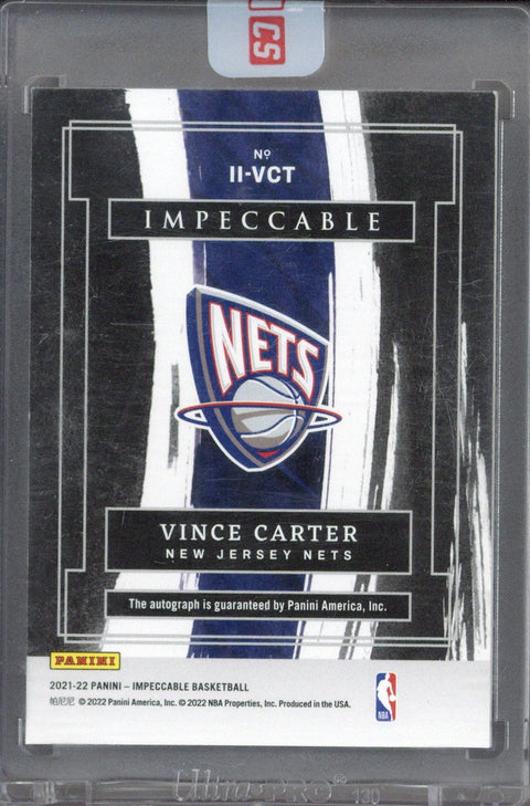 2021/22 Panini Impeccable Vince Carter Auto #IIVCT 07/35