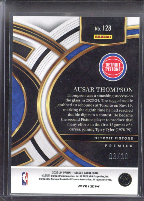 2023/24 Panini Select Ausar Thompson Gold Flash /10