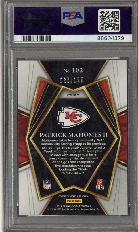 2021 Select Mahomes Tri Color PSA 10