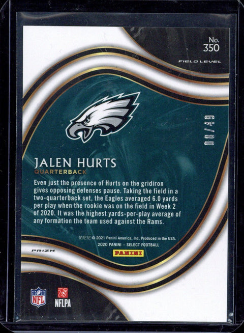 2021 Panini Select Blue Field Jalen Hurts RC /49