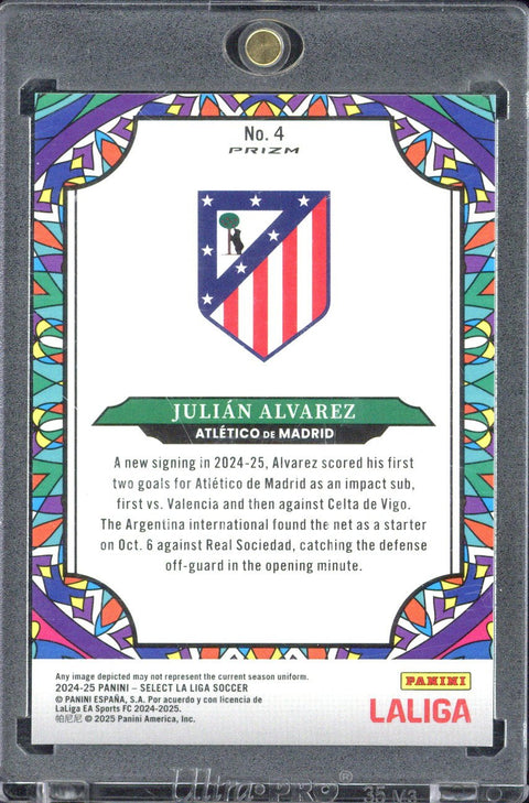 2024/25 Panini Select La Liga Julian Alvarez Stained Glass #4