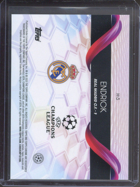 2024 Topps Chrome UEFA Club Competitions Endrick #H-3 Helix (SSP)