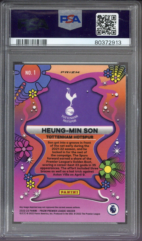 2022 Panini Prizm Premier League Heung-Min Son Groovy #1 PSA 10