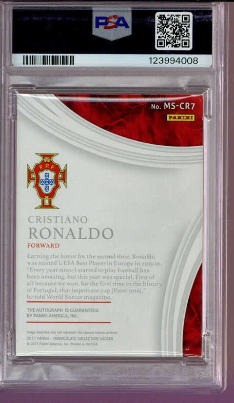 2017 Immaculate Cristiano Ronaldo Auto #3/15 PSA 7 Auto 9
