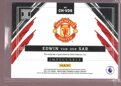 2021/22 Panini Impeccable Edwin Van Der Sar Auto /78