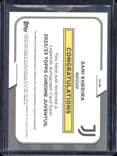 2022-23 Topps Chrome Juventus Sami Khedira Autograph /25