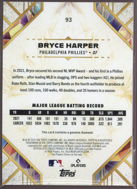 2025 Topps Diamond Icons Bryce Harper /25