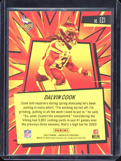 2022 Panini Absolute Football Dalvin Cook Explosive
