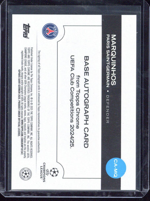 2024-25 Topps Chrome UCC Marquinhos Autograph /50