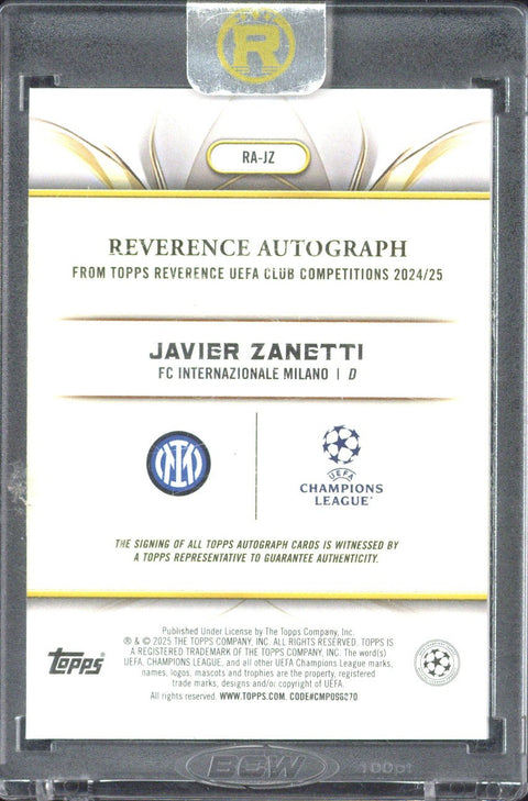 2024-25 Topps Reverence Javier Zanetti Autograph /5