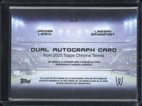 2025 Topps Chrome Jagger Learch / Lindsay Davenport Dual Autograph /10