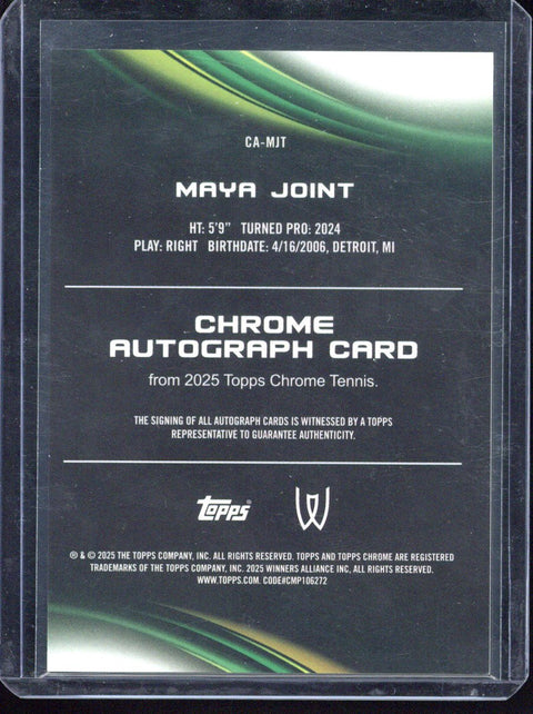 2025 Topps Chrome Maya Joint Autograph