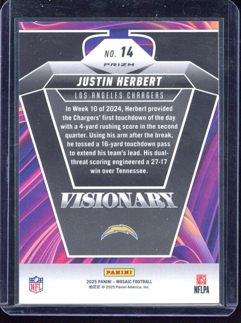 2025 Panini Mosaic Justin Herbert Visionary