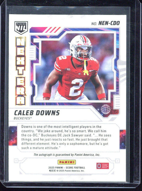 2025 Panini Score Caleb Browns Autograph