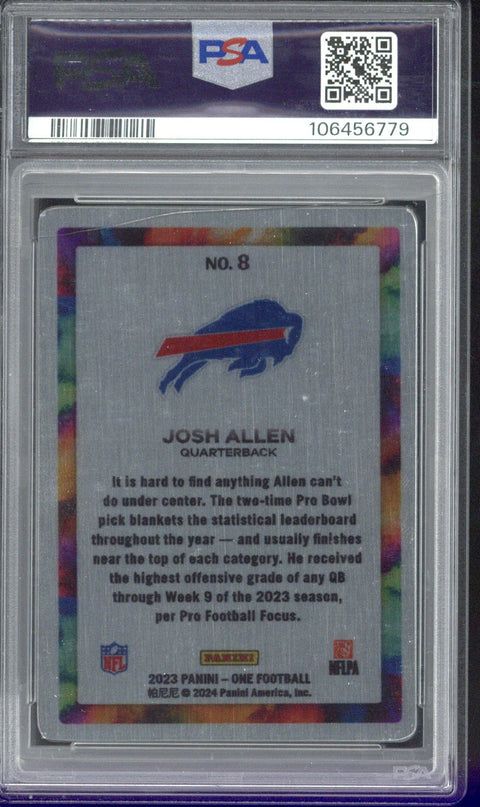 2023 Panini One Josh Allen Color Blast #8 PSA 9