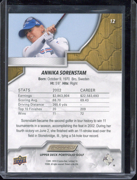Upper Deck Portofolio Golf Annika Sorenstam /299 #12