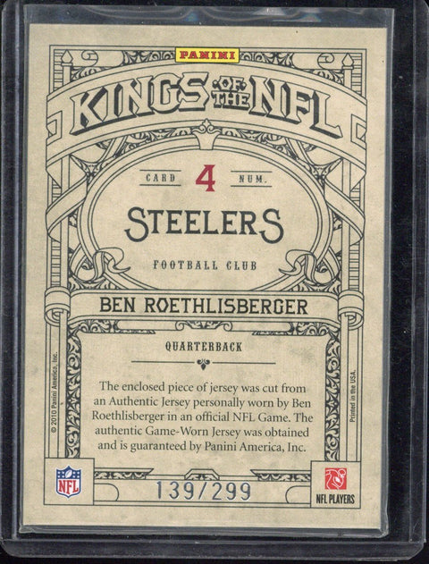 2010 Panini Crown Royale Ben Roethlisberger Relic /299