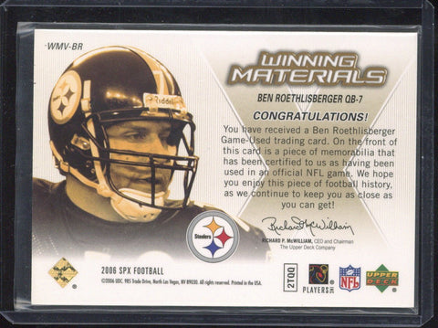 2006 Upper Deck SPX Ben Roethlisberger Relic