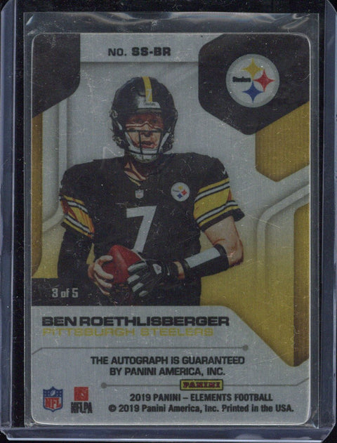 2019 Panini Elements Ben Roethlisberger Autograph /5 #SS-BR