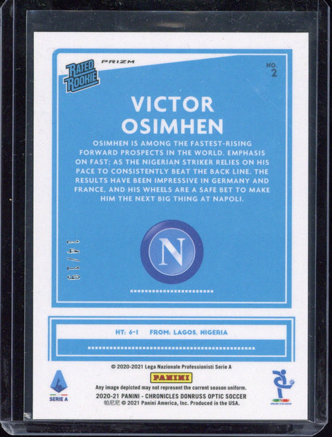 2020-21 Panini Chronicles Donruss Optic Victor Osimhen Rated Rookie /19 #2