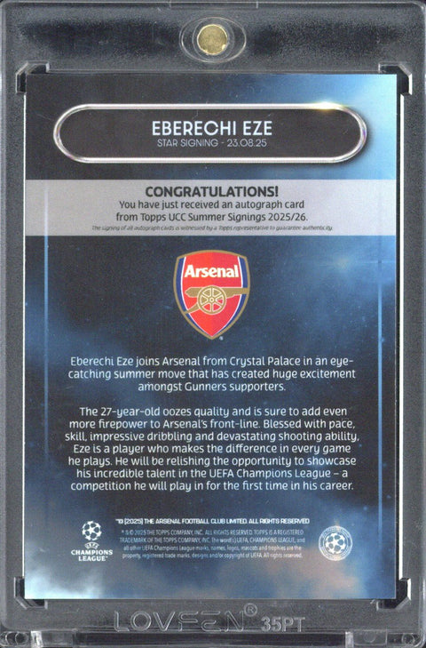 2025-26 Topps Summer Signings Eberechi Eze Autograph /99