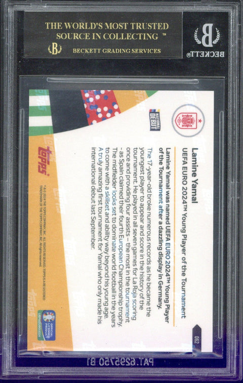 2024 Topps Now UEFA Euro Lamine Yamal #062 BGS 10 Black Label