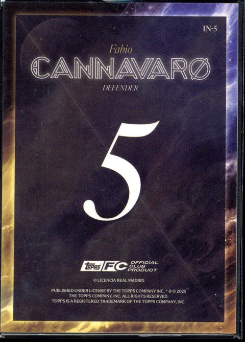 2025/26 Topps Los Blancos Fabio Cannavaro /10 #IN-5