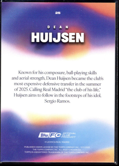 2025/26 Topps Los Blancos Dean Huijsen /75 #25