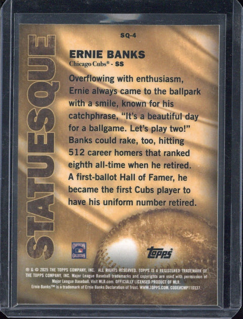 2025 Topps Gildes Collection Ernie Banks Statuesque #SQ-4
