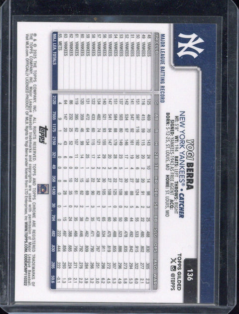 2025 Topps Chrome Yogi Berra /5 #136