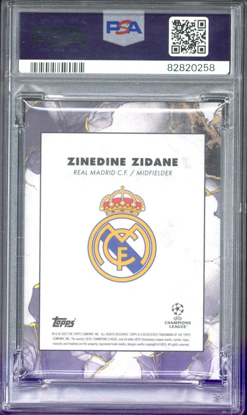 2022-23 Topps Inception UCL Zinedine Zidane Legacy Red /10 PSA 10