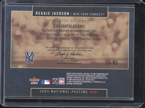 2005 Fleer National Pastime MLB Reggie Jackson Autograph #SS-RJ