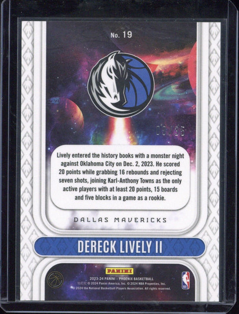 2023-24 Panini Phoenix Basketball Dereck Lively II RC /35 #19