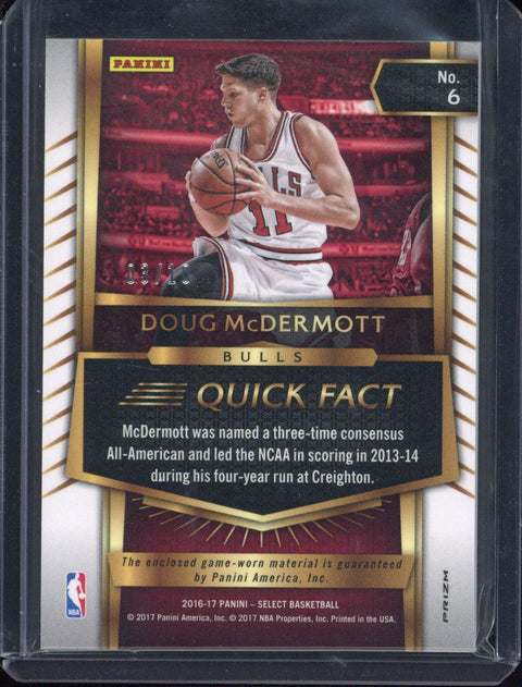 2016-17 Panini Select Basketball Doug McDermott Patch /10 #6