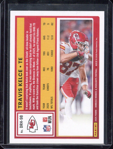 2025 Panini Donruss Rookies & Highlights Football Travis Kelce /25 #DRH-98