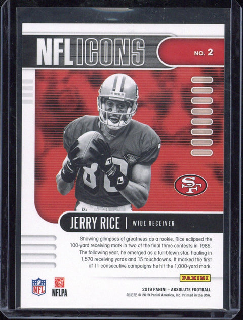 2019 Panini Absolute Football Jerry Rice /25 #2