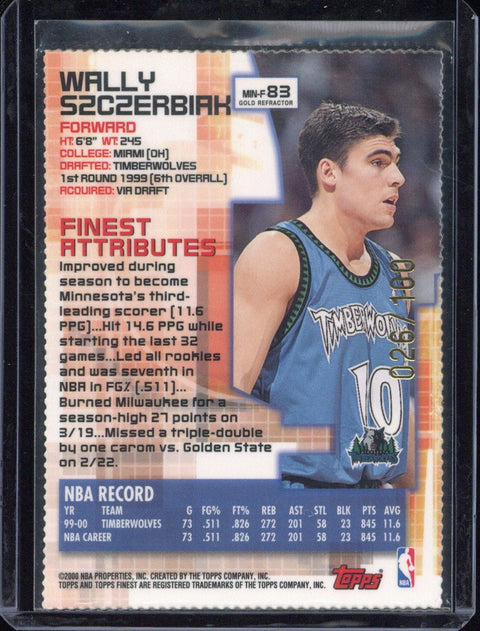 2000 Topps Finest Basketball Wally Szczerbiak /100 #MIN-F83