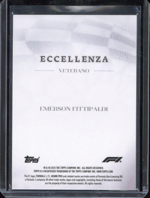 2025 Topps Eccellenza F1 Emerson Fittipaldi /25