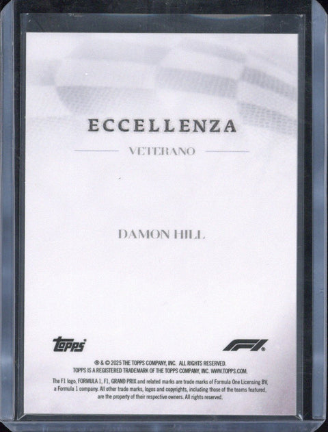 2025 Topps Eccellenza F1 Damon Hill /99