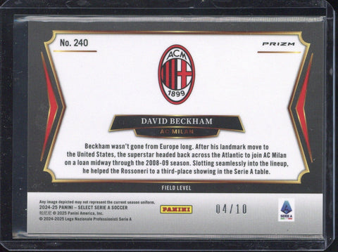 2024-25 Panini Select Serie A David Beckham /10 #240