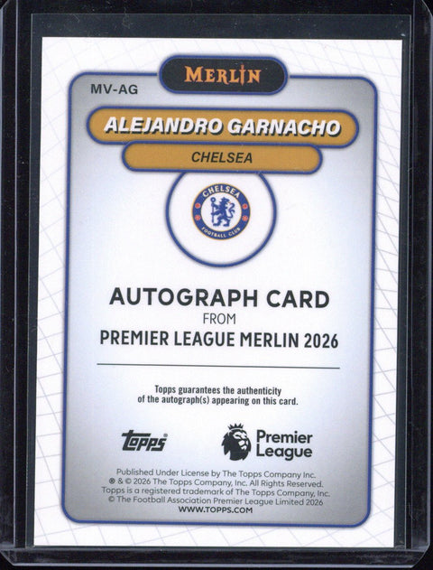 2026 Topps Premier League Merlin Alejandro Garnacho Autograph /75 #MV-AG