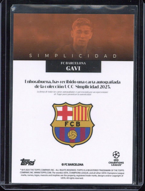 2025 Topps UCC Simplicidad Gavi Autograph /5