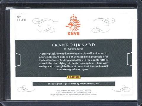 2018 Panini National Treasures Frank Rijkaard Autograph /49 #LL-FR