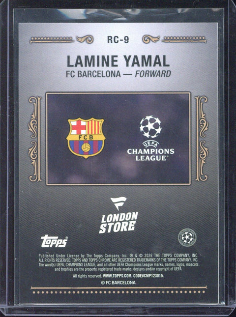 2026 Topps Chrome Fanatics London Store Lamine Yamal Regency /25 #RC-9
