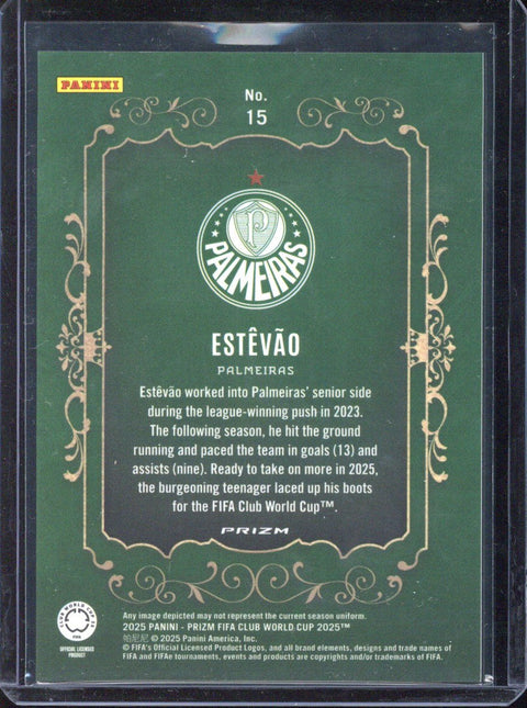 2025 Panini Prizm FIFA World Club World Cup Estevao Pitch Crowns #15
